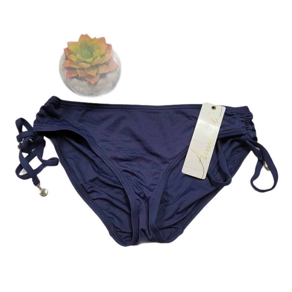 Anne Cole Sidestring Bikini Bottom - Blue - XS - NWT
